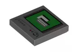 LEGO Fliesen 3068bpb0058 Fliese 2x2 mit Computer-Bildschirm, dunkelgrau