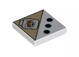 LEGO Spiele 3068bpb0194 Fliese 2x2 mit Punkt und Mumie, weiß