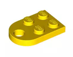 LEGO Sonderplatten 3176 Platte 2x3 abgerundet mit Loch, gelb