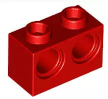 LEGO Technic 32000 Technikstein 1x2 (2 Pinloch), rot