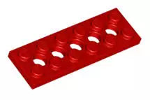 LEGO Technic 32001 Platte 2x6 mit 5 Löchern, rot