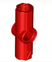 LEGO Technic 32034 Verbinder #2, 180 Grad (2xAchse und Pin), rot