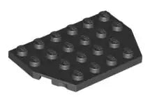 LEGO Sonderplatten 32059 Platte 4x6 mit 2 abgeschrägten Ecken, schwarz