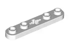 LEGO Technic 32124 Platte 1x5, runde Enden (1 Achsloch), weiß