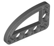 LEGO Technic 32250 Liftarm dünn L-Form u. Viertelellipse 3x5 (4 Pinoch, 3 Achsloch), dunkelgrau