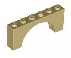 LEGO Steine 3307 Bogenstein 1x6x2, beige