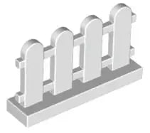 LEGO Zaun 33303 Zaun 1x4x2, weiß