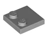 LEGO Fliesen 33909 Fliese 2x2 mit 2 Noppen, hellgrau