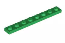 LEGO Platten 3460 Platte 1x8, grün