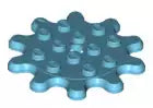 LEGO Sonderplatten 35443 Platte rund 4x4 mit 10 Zähnen, mittel-azurblau