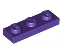 LEGO Platten 3623 Platte 1x3, dunkelpurpur