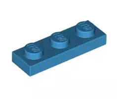 LEGO Platten 3623 Platte 1x3, dunkel-azurblau