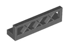 LEGO Zaun 3633 Zaun 1x4x1, dunkelgrau