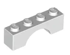 LEGO Steine 3659 Bogenstein 1x4, weiß