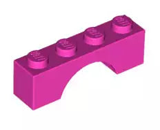 LEGO Steine 3659 Bogenstein 1x4, knalldunkelpink