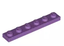 LEGO Platten 3666 Platte 1x6, mittel-lavendel