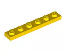 LEGO Platten 3666 Platte 1x6, gelb
