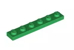 LEGO Platten 3666 Platte 1x6, grün