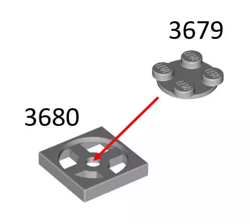 LEGO Drehkranz 2x2 Ober- u. Unterteil