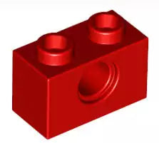 LEGO Technic 3700 Technikstein 1x2, rot