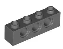LEGO Technic 3701 Technikstein 1x4, dunkelgrau