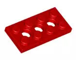 LEGO Technic 3709b Platte 2x4 mit 3 Löchern, rot