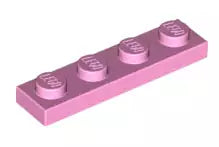 LEGO Platten 3710 Platte 1x4, knallpink