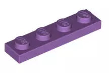 LEGO Platten 3710 Platte 1x4, mittel-lavendel