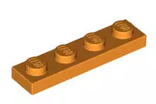 LEGO Platten 3710 Platte 1x4, orange