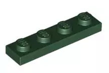 LEGO Platten 3710 Platte 1x4, dunkelgrün