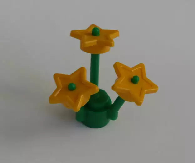 LEGO Pflanzen 3741-01 Blume mit 3 sternförmigen Blüten, knallhellorange