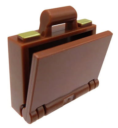 LEGO Micro-Sets 37702pb01c01 Koffer, rotbtraun mit goldenen Schnallen