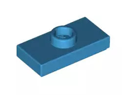 LEGO Fliesen 3794 Fliese 1x2 mit Noppe, dunkel-azurblau