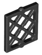 LEGO Türen und Fenster 38320 Gittereinsatz für Rahmen 1x2x2, schwarz