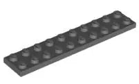 LEGO Platten 3832 Platte 2x10, dunkelgrau