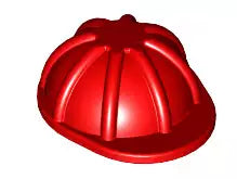 LEGO Minifiguren Zubehör 3833 Bauarbeiterhelm, rot