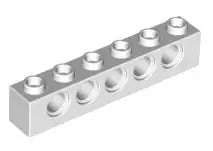 LEGO Technic 3894 Technikstein 1x6, weiß