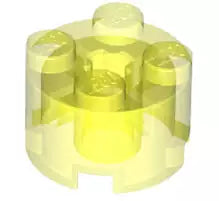 LEGO Steine 3941 Rundstein 2x2 mit Achsloch, transparent-neongrün