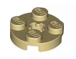 LEGO Platten 4032 Platte rund 2x2 mit Achsloch, beige