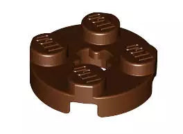 LEGO Platten 4032 Platte rund 2x2 mit Achsloch, rotbraun