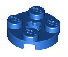 LEGO Platten 4032 Platte rund 2x2 mit Achsloch, blau