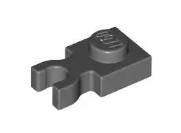 LEGO Sonderplatten 4085 Platte 1x1 mit Clip (senkrecht), dunkelgrau