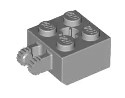 LEGO Gelenke 40902 Scharnierstein 2x2 (2 vertikale Finger, rastend), hellgrau