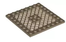 LEGO Sonderplatten 4151b Gitterplatte 8x8, dunkelbeige