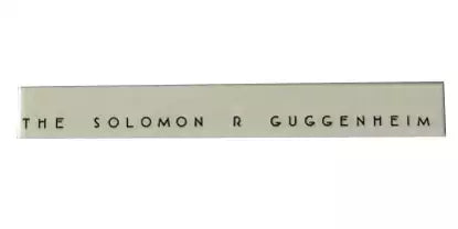 LEGO Fliesen 4162pb172 Fliese 1x8 mit Aufdruck "THE SOLOMON R GUGGENHEIM", weiß