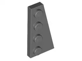 LEGO Sonderplatten 41769 Keilplatte 4x2 Rechts, dunkelgrau