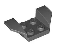 LEGO Fahrzeuge 41854 Kotflügel 2x4 mit ausgestellten Flügeln, dunkelgrau