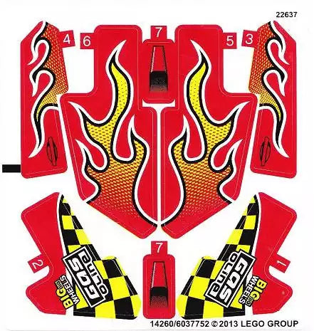 LEGO Technic STICKERBOGEN 42005stk01 Monster-Truck