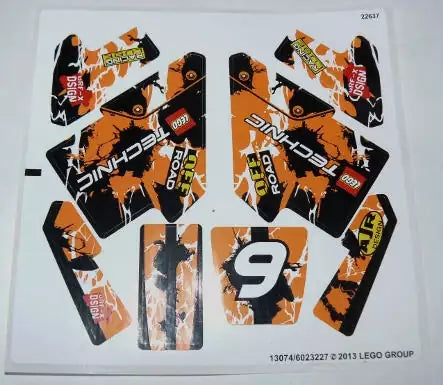 LEGO Technic STICKERBOGEN 42007stk01 Motocross Bike