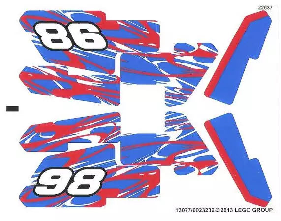 LEGO Technic STICKERBOGEN 42010stk01 Action Race-Buggy